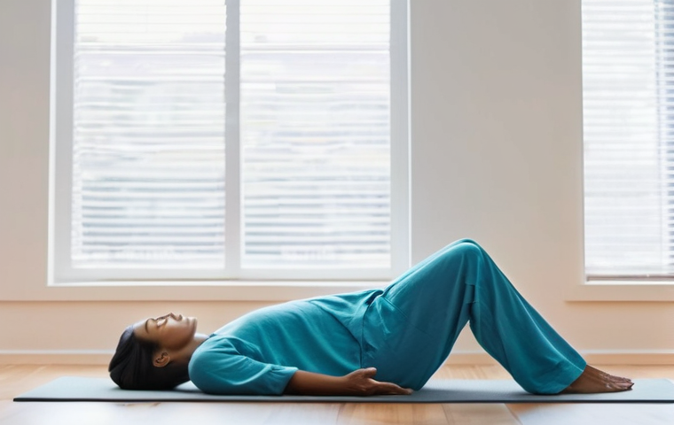 스트레스 해소법   바디 스캔 명상 - **Prompt 1: The Gentle Beginning of Body Scan Meditation**
    "A serene adult individual, appearing...