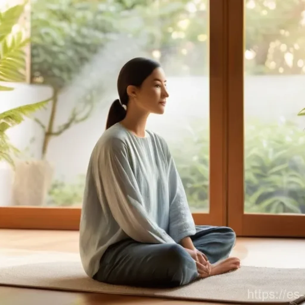 스트레스 해소를 위한 명상 - **Prompt: Cultivating Inner Serenity and Mental Clarity**
    "A person in their mid-30s, gender-neu...